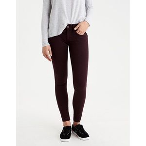 AEO Burgundy Jeggings [Size 0]